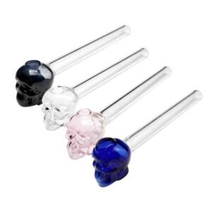 Glass Pipe Oil Burner Skull